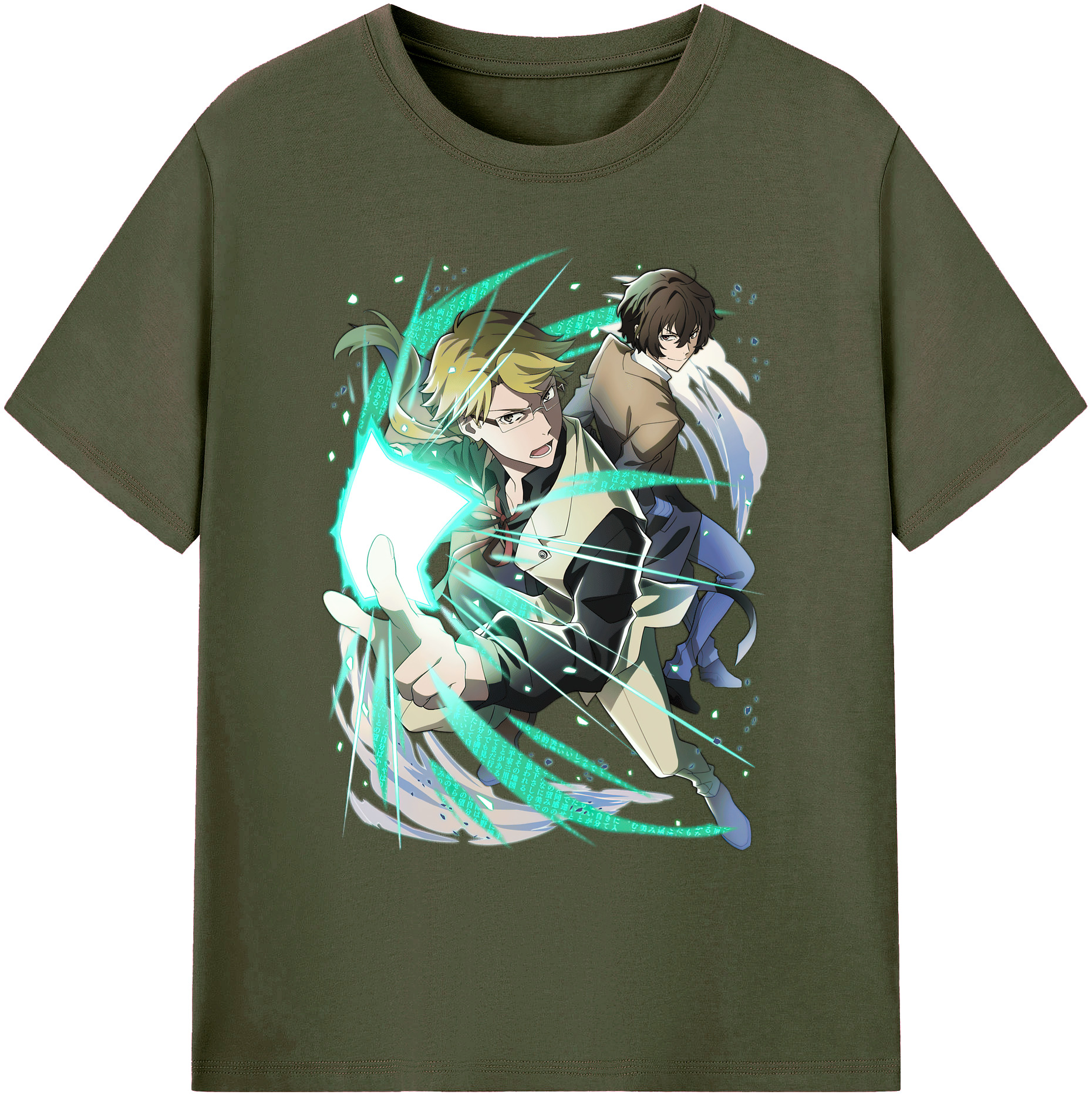 （画像用） 文豪ストレイドッグス Bungo Stray Dogs 綿100％ メンズ半袖Tシャツ｜肌触りやわらか＆通気性